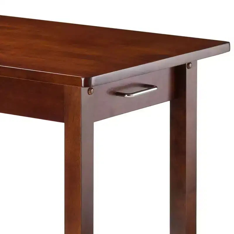 Table à manger pour petit-déjeuner en bois/noyer antique - Rectangulaire 2 places avec tiroirs de rangement, Meuble de cuisine