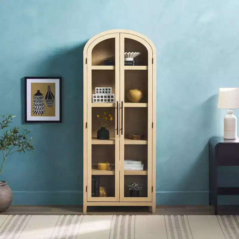 Bibliothèque à 5 étagères en arche de 193 cm