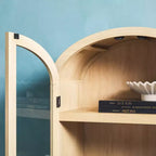 Bibliothèque à 5 étagères en arche de 193 cm