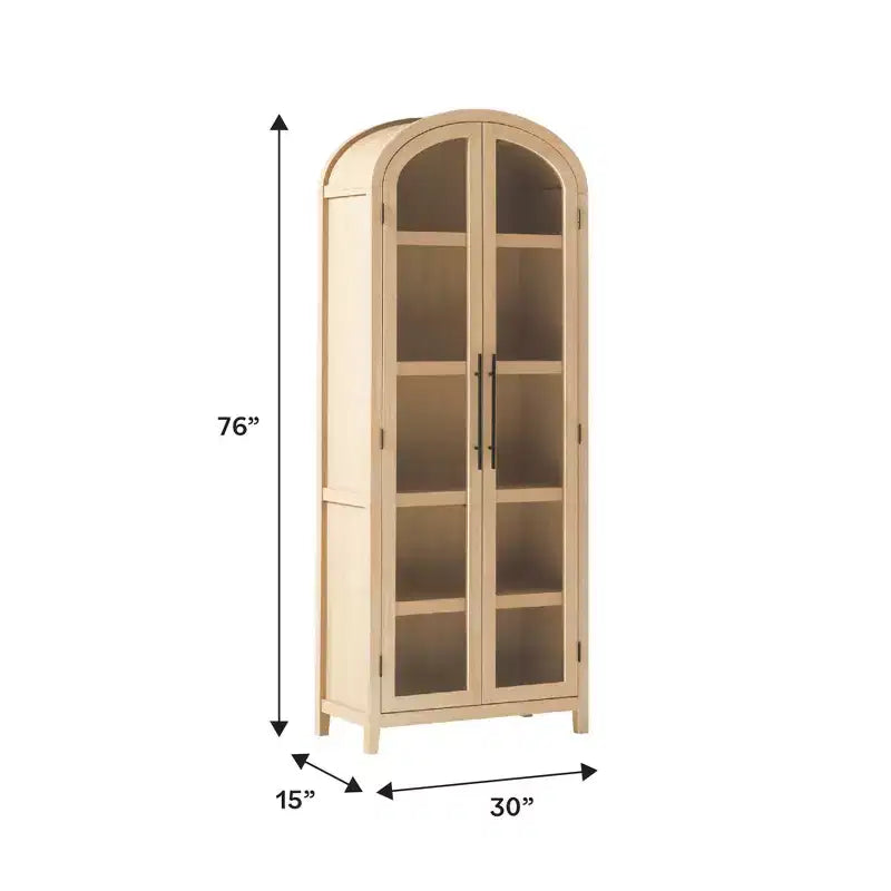 Bibliothèque à 5 étagères en arche de 193 cm
