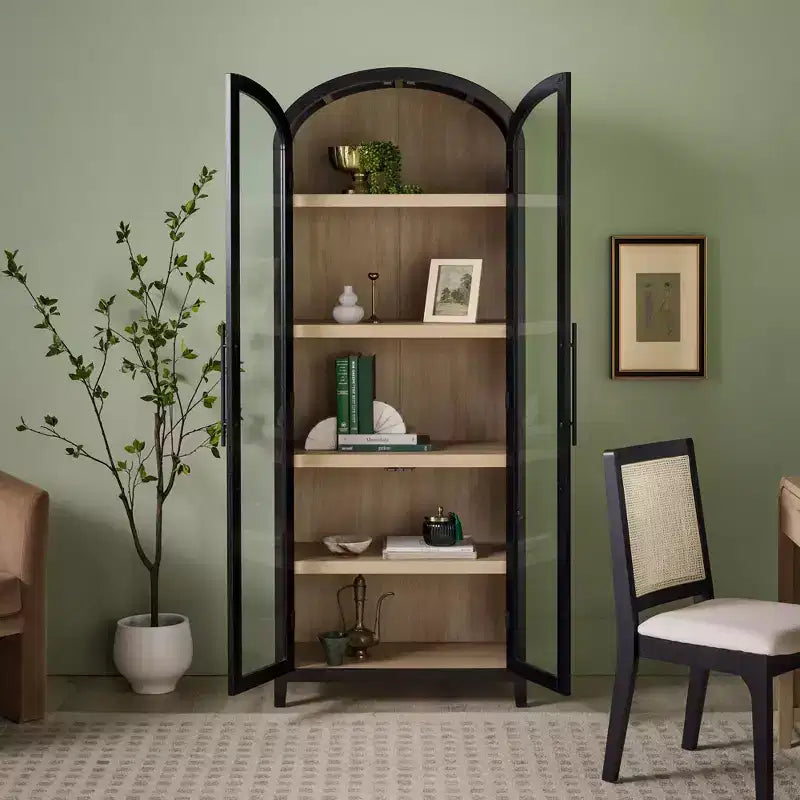 Bibliothèque à 5 étagères en arche de 193 cm