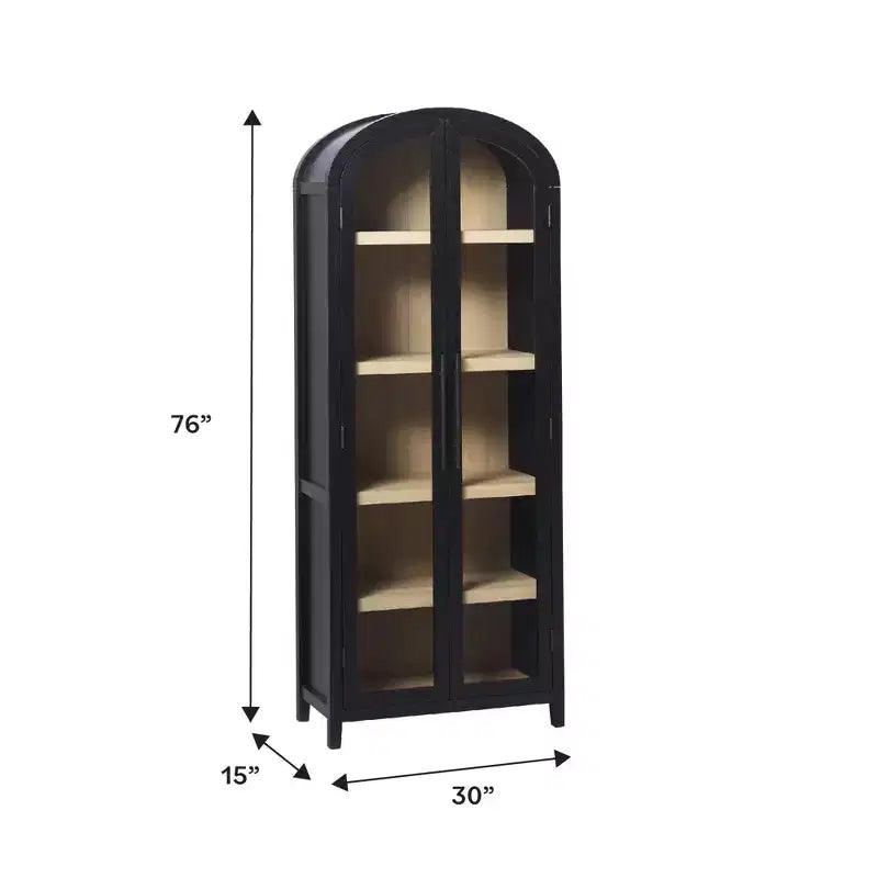 Bibliothèque à 5 étagères en arche de 193 cm
