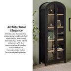 Bibliothèque à 5 étagères en arche de 193 cm
