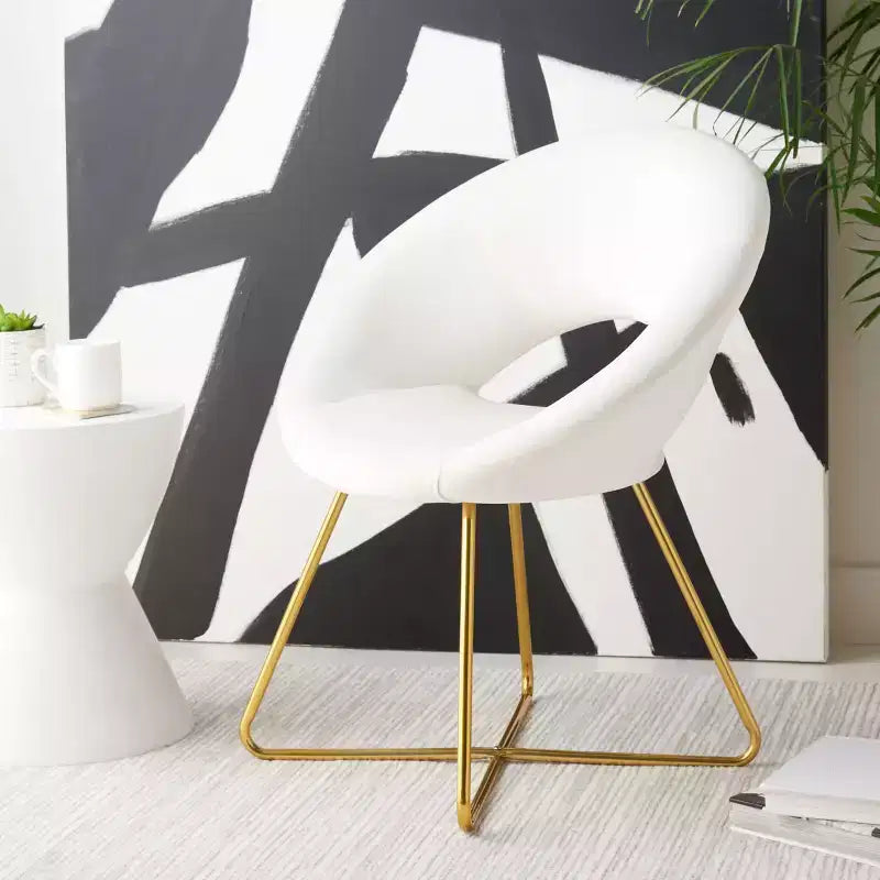 Fauteuil d'appoint – Ivoire/Or