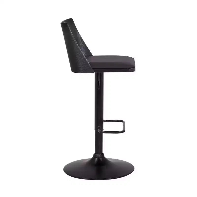 Tabouret de bar réglable pivotant en similicuir et métal