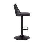 Tabouret de bar réglable pivotant en similicuir et métal