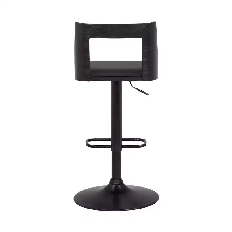 Tabouret de bar réglable pivotant en similicuir et métal