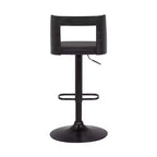Tabouret de bar réglable pivotant en similicuir et métal