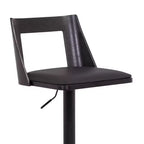 Tabouret de bar réglable pivotant en similicuir et métal